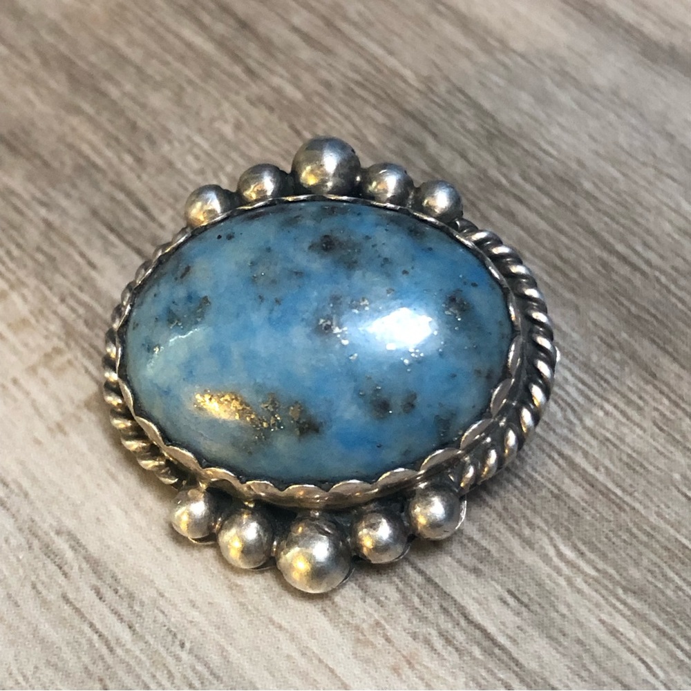 Denim Lapis Silver Pin 💙 - Picture 3 of 8